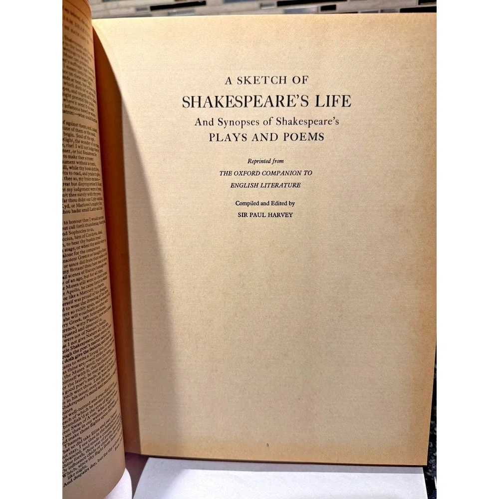 RARE! VTG Shakespeare The Complete Works HC Castle Books Sir Paul Harvey Classic